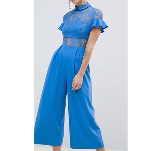 Blue lace jumpsuit